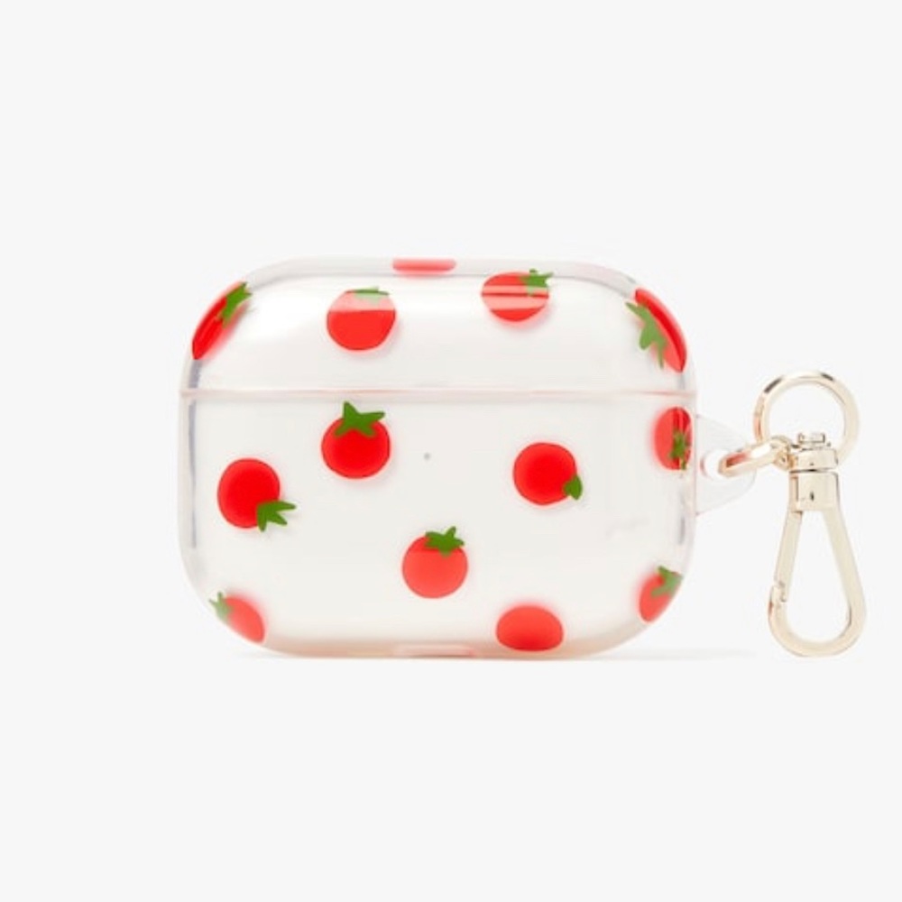 Kate Spade Tomato Clear Summer Airpods Pro 2nd Generation Case New Key C…